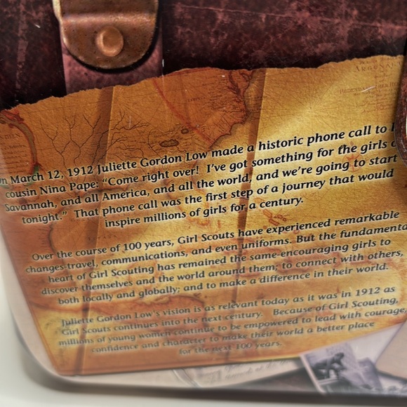 Girl Scouts | Brown Journey Of A Lifetime Tin Luggage | Celebrating 100 Years - Picture 8 of 13